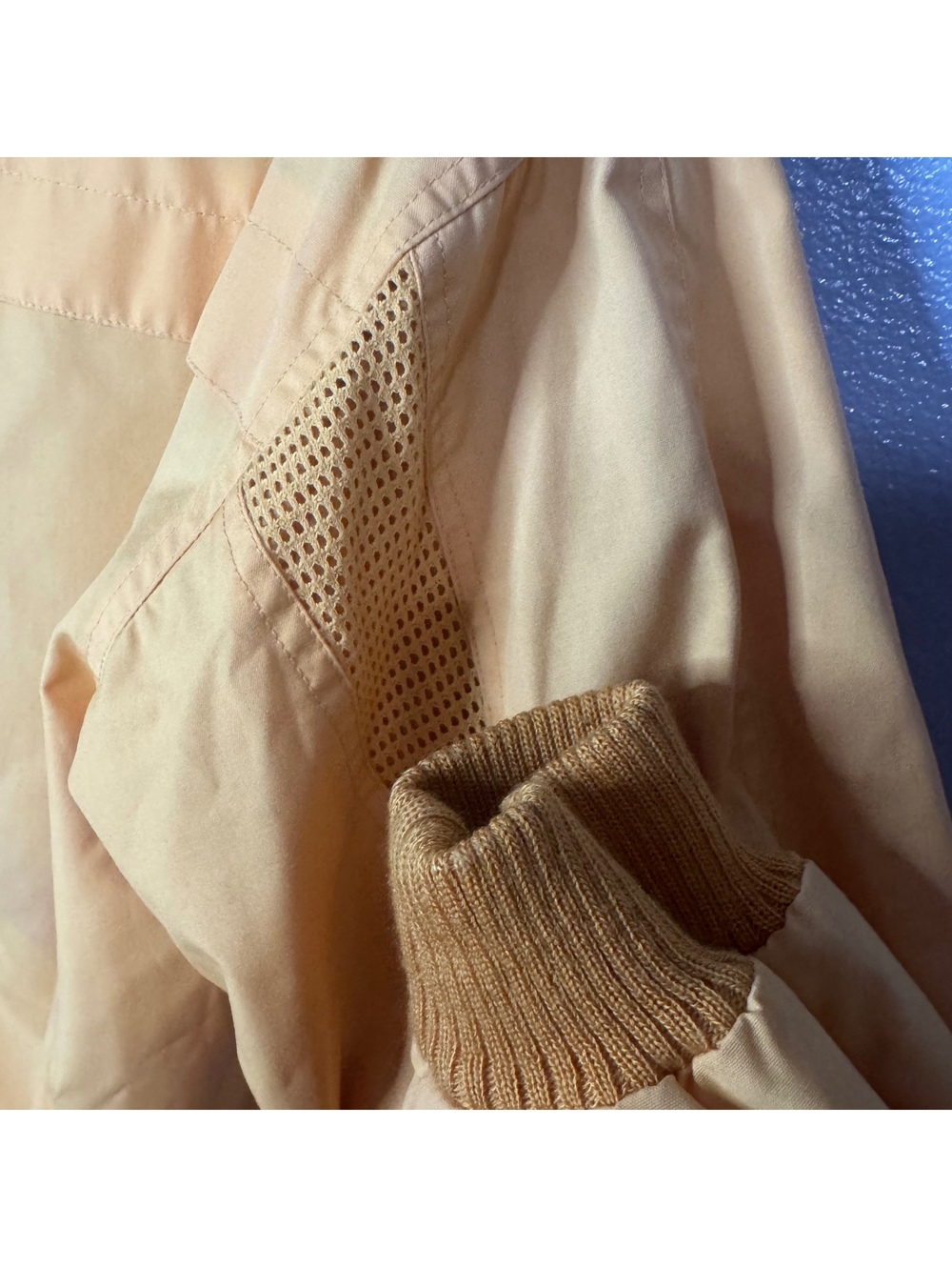 Vintage Izzi Yellow Windbreaker Jacket Women’s Medium Mesh Trim Hooded Coat - Picture 9 of 10